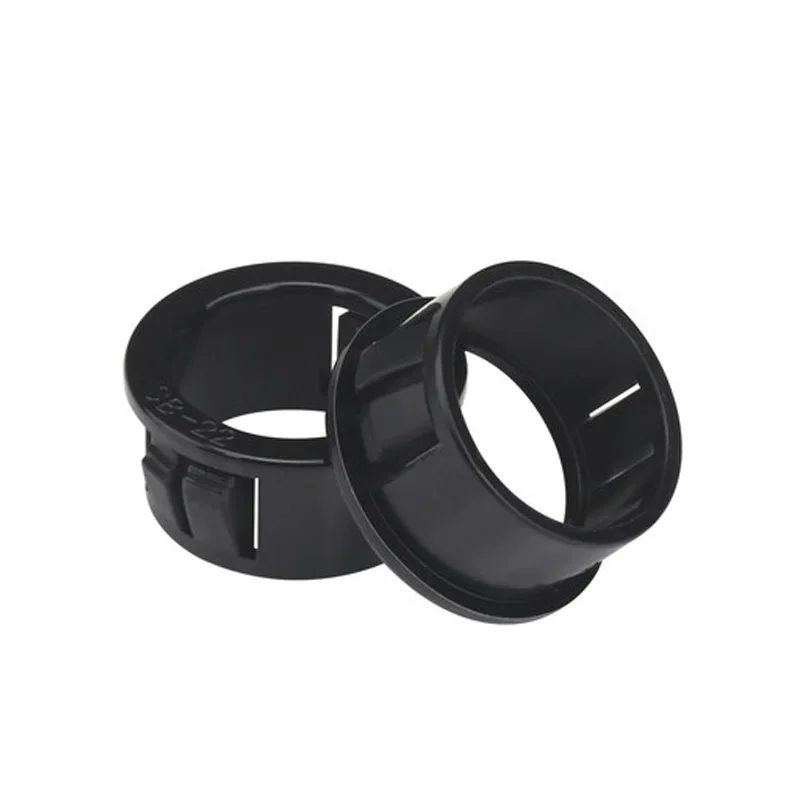 8mm/10mm black plastic button bushing Mounting Diameter Plastic Cable Hose Bushing Snap Locking Grommet Protector Button Cover