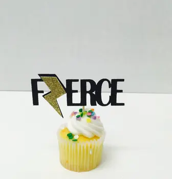 

Fierce glitter Dirty 30 birthday cupcake Toppers baby bridal shower wedding party cake decorations food picks