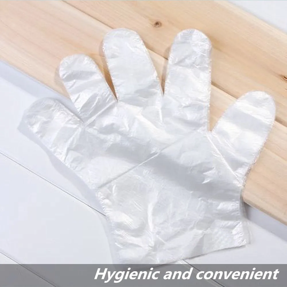 50/100 шт Пластик одноразовые перчатки для ресторана, дома, обслуживания питанием гигиена прозрачный перчатки держать руки в чистоте