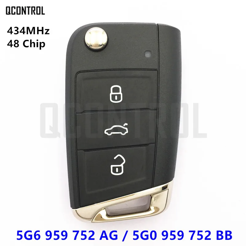 QCONTROL удаленный ключевой натуральная 5G6 959 752 AG для VW/VOLKSWAGEN MK7 Гольф 7 VII MQB система