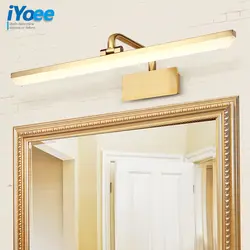 Современные светодио дный настенные лампы для ванной комнаты с регулируемым золотым/белым/черным туалетным зеркалом настенные бра лампы