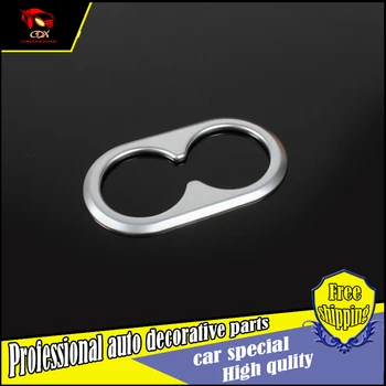 

Car Stickers ABS Matt Chrome Rear Seat armrest Water Cup Sticker Water Holder Cover Trim For Honda CRV 2015 2016 car Accessories