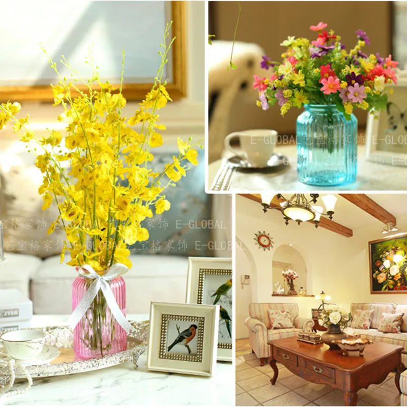  Free Shipping Simple Craft Glass Vase Home Decorative 3 Different Size Sitting-room Bedroom Office  - 32885329627