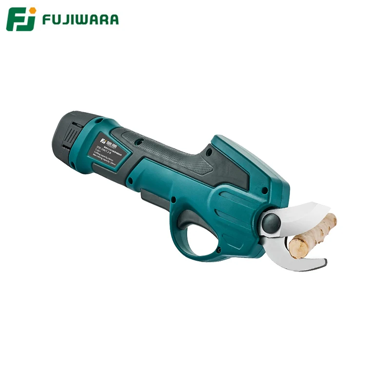 FUJIWARA Electric Pruning Scissors Pruning Shears 7.2V Lithium Battery 0-25mm Garden Pruner 160-200mm Retractable Extension Rod 3