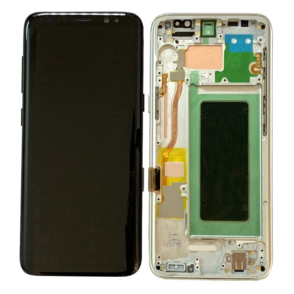 

S8 LCD with Frame Replacement for SAMSUNG Galaxy S8 G950 G950F Display S8 Plus G955 G955F Touch Screen Digitizer