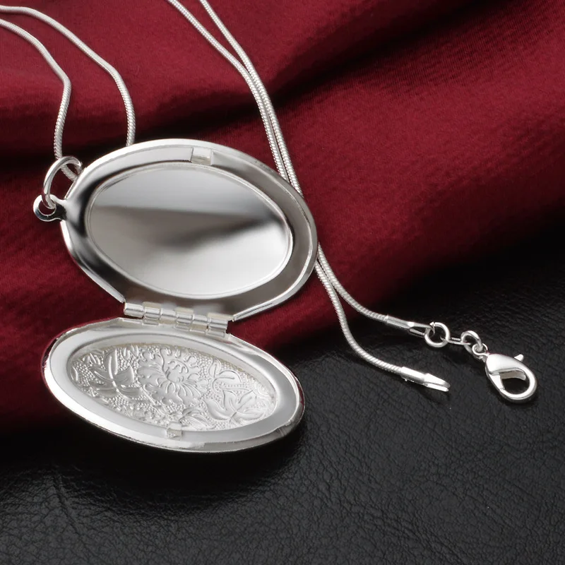 Европейский Стиль Флешка для фотографий очарование подвески и ожерелья 925 пробы серебро Для женщин/Для мужчин классические ювелирные изделия