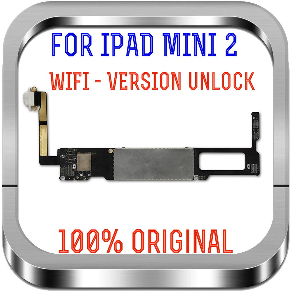 

100% Tested For Ipad mini 2 Motherboard Wifi Unlocked logic boards For Ipad mini 2 replacement mainboard with chips A1489