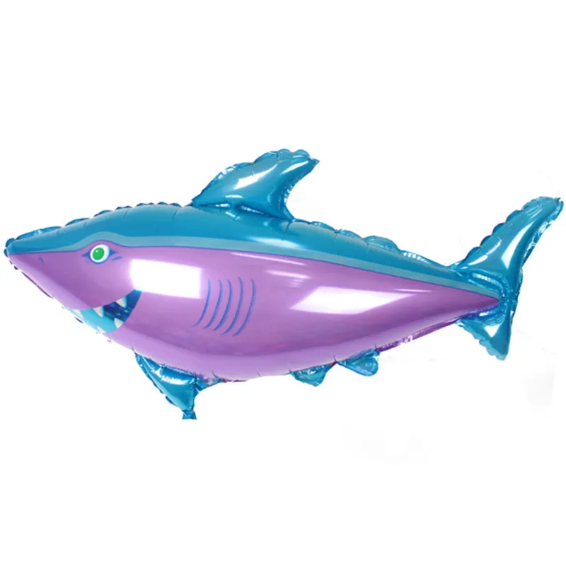 

TSZWJ T-037 free shipping 113cm large round shark birthday aluminum balloon party toy party decoration balloon
