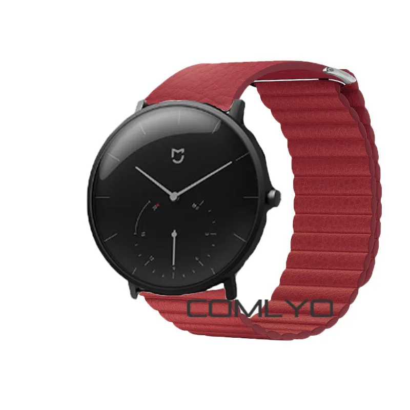 Браслет на запястье для Xiaomi Mijia, кварцевые часы, ремешок, кожаный магнитный браслет, ремешок для Xiaomi Mijia, кварцевые часы, ремень