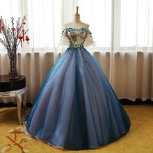 С вышивкой для девочек Vestidos De 15 Anos бальное платье со стразами и фуршетов великолепные Бальные платья Аппликация с открытыми плечами сладкий 16 нарядные платья