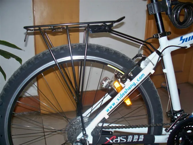 wood rear bike rack