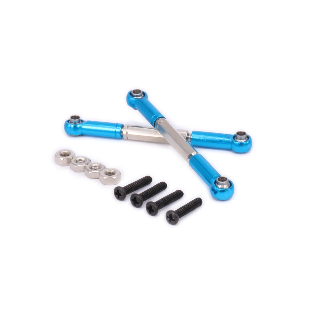 

2PCS Alloy Adjustable Steering Tie Rod Servo Link For Rc Hobby Model Car 1-12 Wltoys 12428 12423 0019 Toe Rod Upgraded Parts