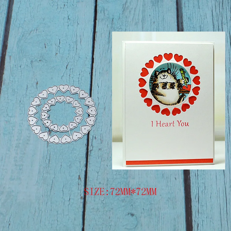 

Heart circle Metal cutting dies for DIY Scrapbooking Album Paper Cards Decorative Crafts Embossing Die Cut 2019 new