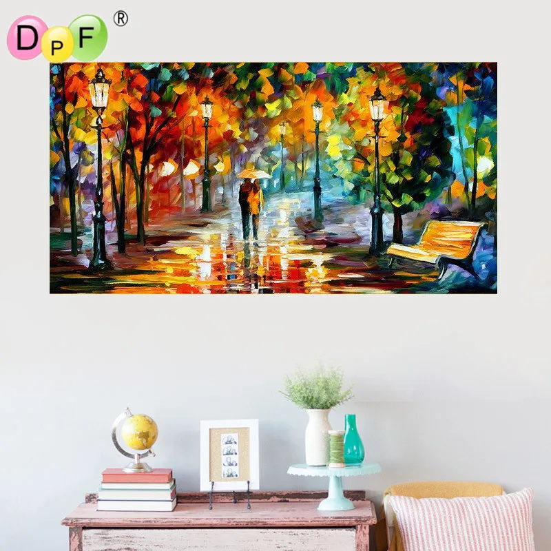 DPF Алмазная картина вышивка крестиком фэнтези под дождем сделай сам алмазная в
