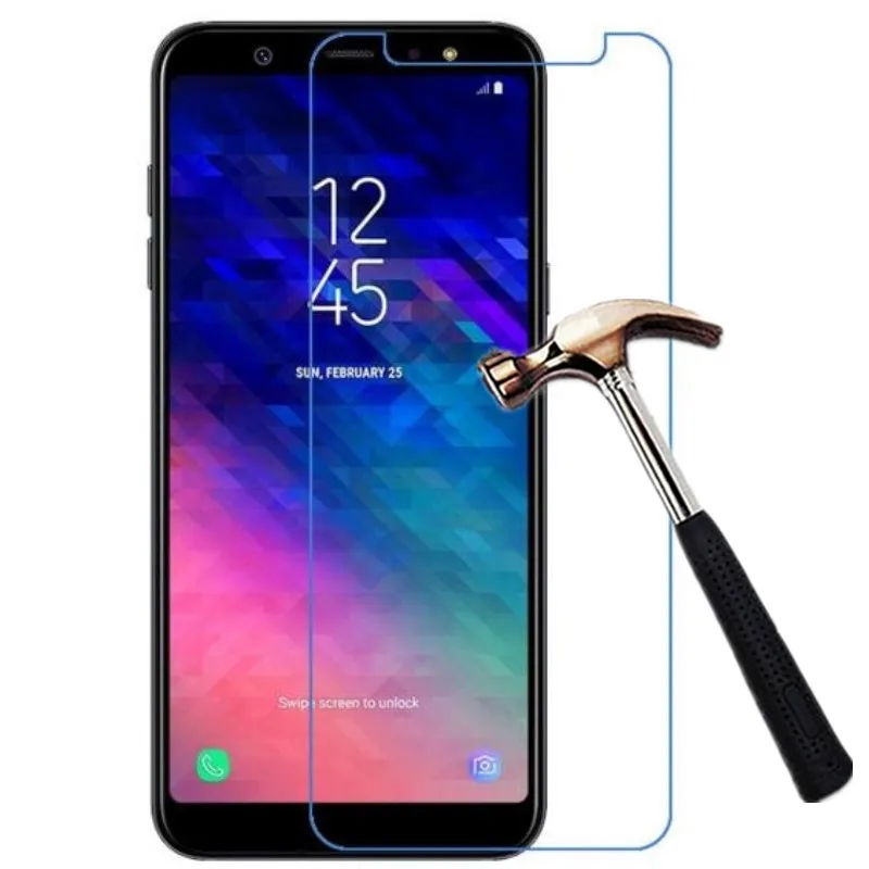 Закаленное стекло 9H 2.5D для Samsung A6 J6 Plus 2018 Galaxy Защитная пленка экрана + | Мобильные