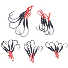 Нержавеющая сталь+ PE леска ложка рыболовный крючок морская Мормышка вспомогательный крючок для морской PE лески 5 шт