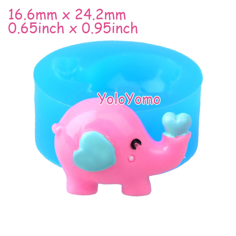 D394YL-24-2mm-Kawaii-Elephant-Silicone-Mold-Animal-Mold-Cake-Topper-Fondant-Resin-Jewelry-Making-Candy