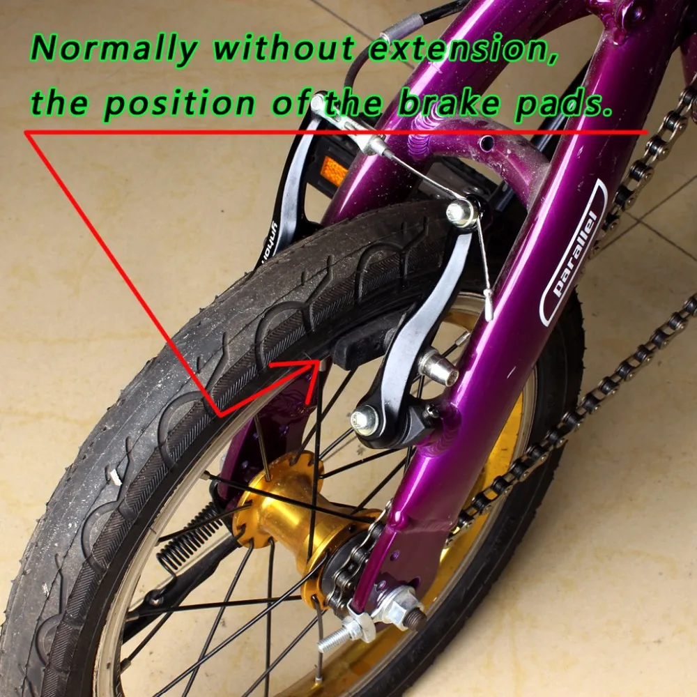 MUQZI складной велосипедный V тормоз расширение 406 преобразования 451 дюймов до 14 до 16 до 18 до 20 дюймов