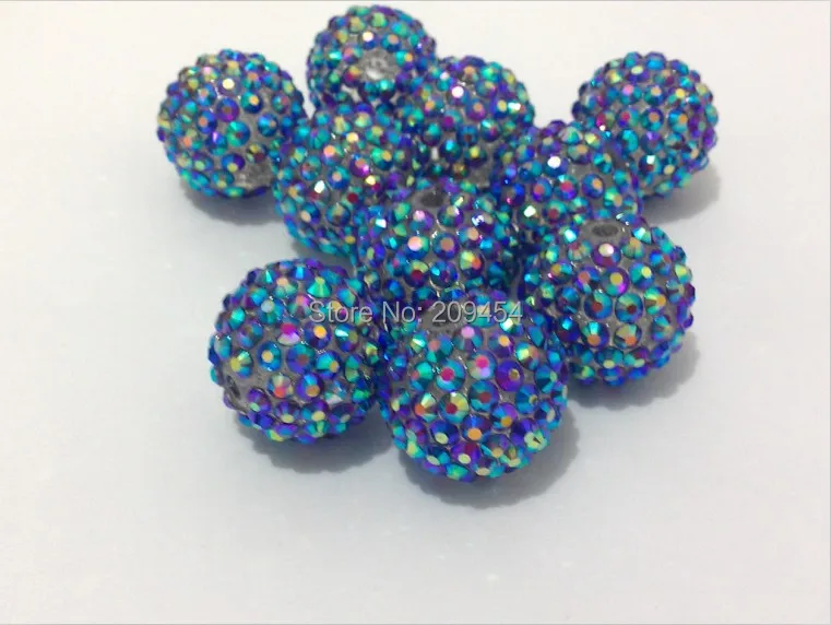 Wholesale ! Large Size 24mm 80pcs/lot Purple Resin Rhinestone Beads For