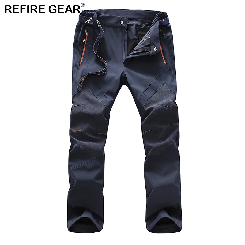 ReFire Gear otoño Quick Dry Soft Shell pantalones hombres impermeables deportes al aire libre senderismo pantalones escalada pesca pantalones 5XL ReFire Gear otoño Quick Dry Soft Shell pantalones hombres impermeables deportes al aire libre senderismo pantalones escalada pesca pantalones 5XL