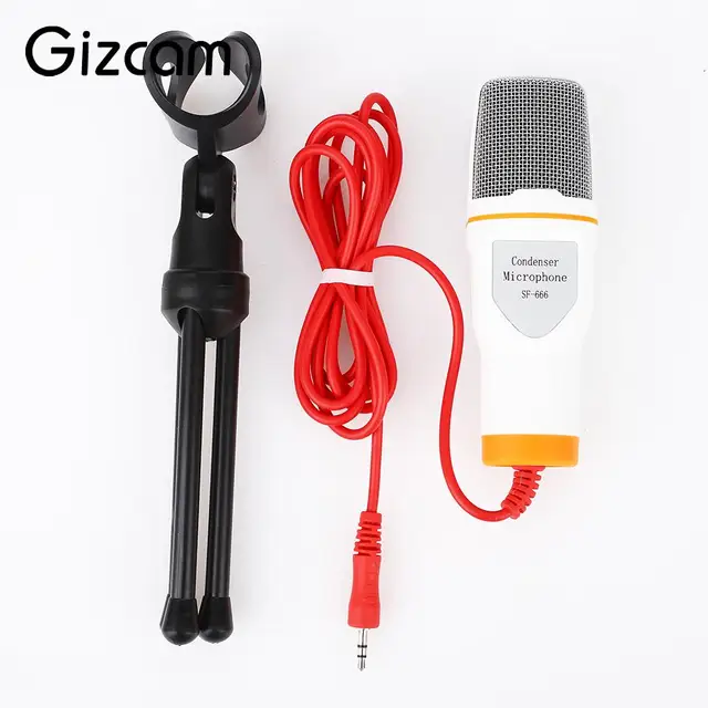 Condenser Microphone Recording SF666 Studio Condenser Microphone Portable Desktop Condenser Microphone Mic Smartphone