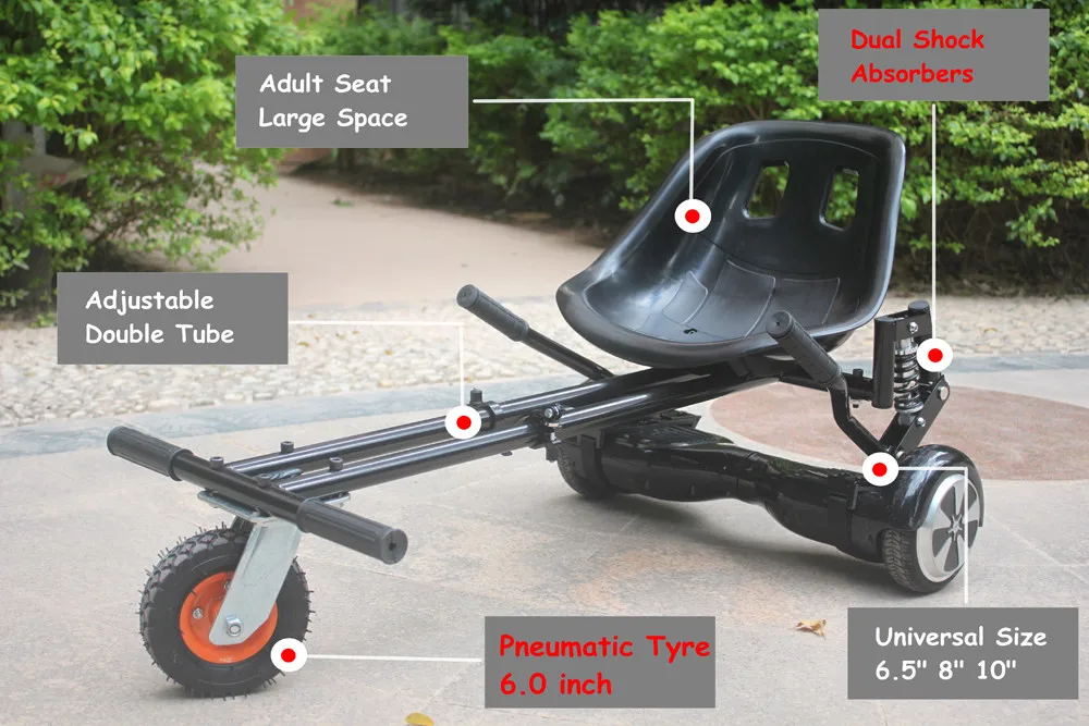 hoverkart regolabile per hoverboard con ruote da 6,5 8 e 10 Ballino accessorio per trasformare gli hoverboard elettrici in go-kart per adulti e bambini 