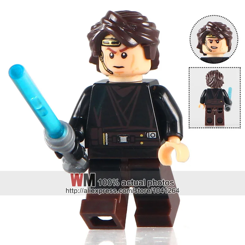 

WM Single Sale XH333 Anakin Luke Skywalker Finn Bricks Action Building Blocks Children Gift Toys X0124