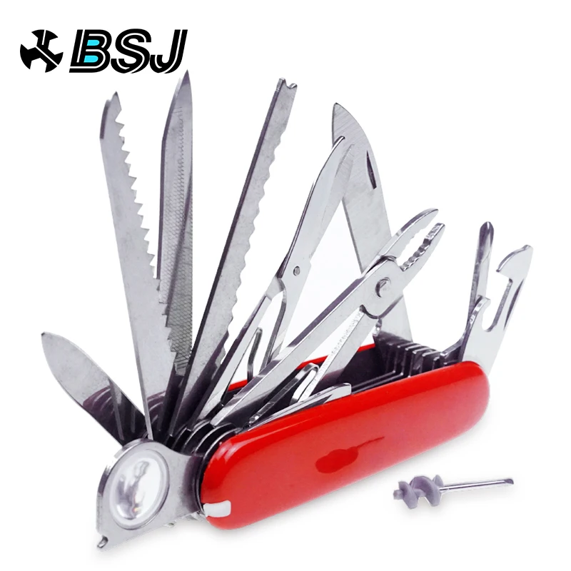  Multi-Functional Swiss 91mm Folding Knife Stainless Steel Multi Tool Army Knives Pocket Hunting Out