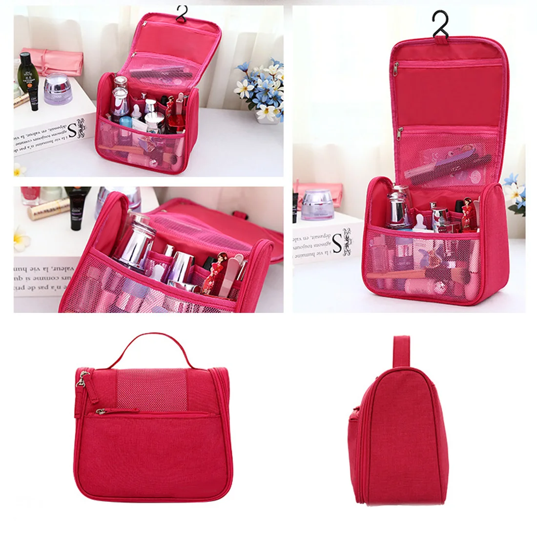 Hanging Cosmetic Bags Waterproof Large Travel Makeup Cases Organizer