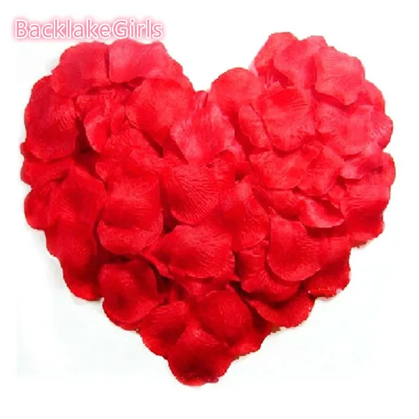 

New Arrival 500pcs BacklakeGirls Artificial Silk Red Rose Petals Decorations For Wedding Party Artificial Rose Petals