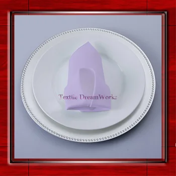 

High Quality 50x50cm Lilac Polyester Plain Napkin / Table Napkin / Hotel Napkin / Dinner Napkin (Factory Direct Sale)
