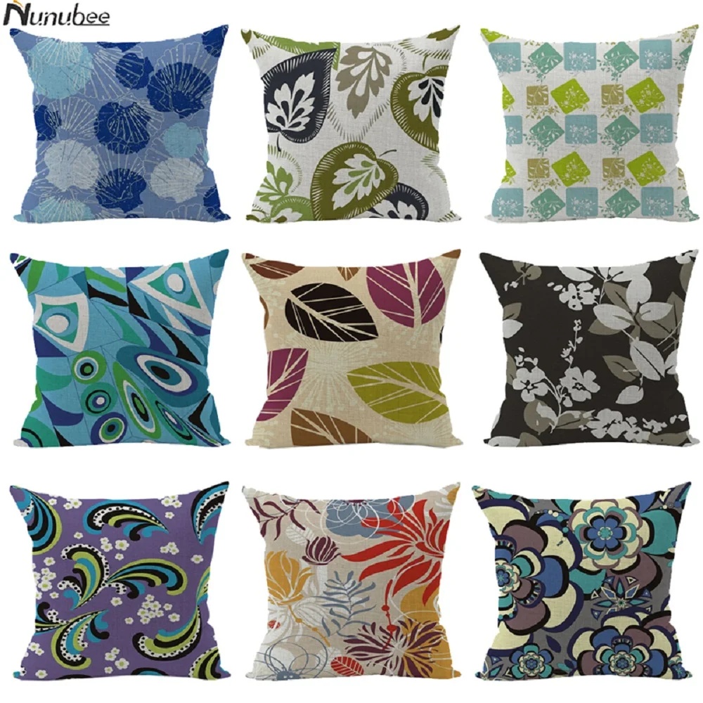 Nunubee العرقية الرياح القطن وسادة وسادة المخدة المطرزة مكتب أريكة السرير سيارة الديكور وسادة غطاء 45*45 cm