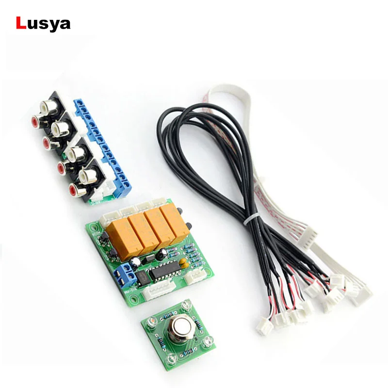 

DIY Relay 4-way Audio Input Signal Selector Switching RCA Audio Switch Input Selection Board AC6-20V/DC7-30V DIY kits B7-004