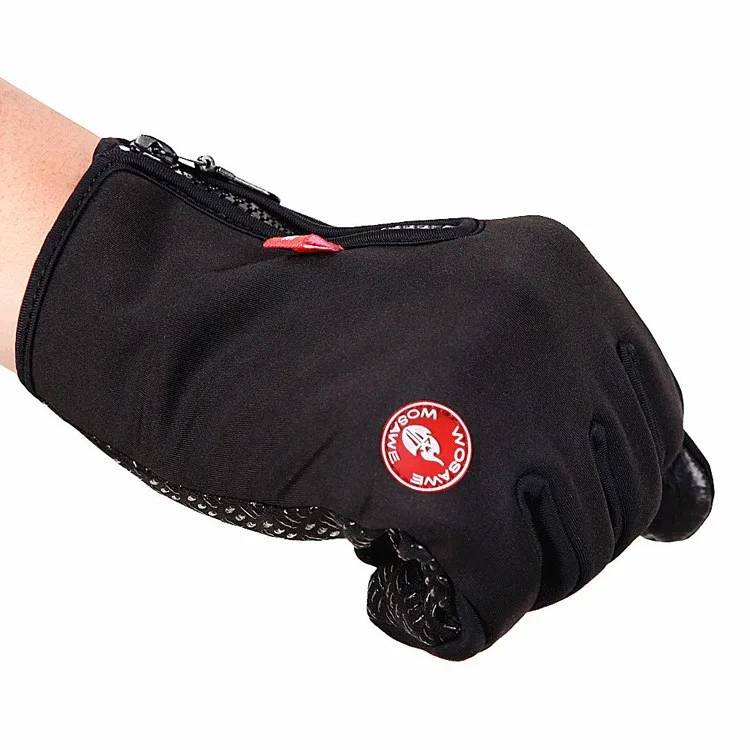Велосипедные перчатки с закрытыми пальцами WOLFBIKE, мужские / женские перчатки для велоспорта, уличные теплые спортивные перчатки для сенсорных экранов, нескользкие перчатки для спорта на молнии