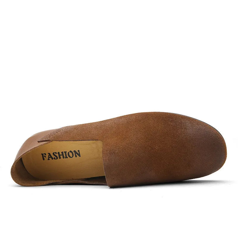 De Vintage Vache Mocassins Chaussures brown Hommes Black Style Britannique Frais Daim En F3u15TlcKJ