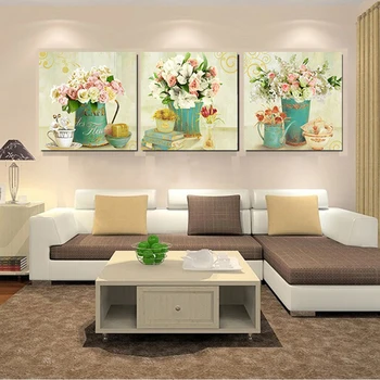 Home Decor Canvas Prints Vintage Flower Wall Art Canvas Painting Wall Pictures for Living Room Wall