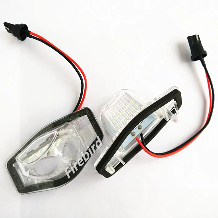 

2 x LED license plate lamp lights E8 error free original car location for Jazz Fit Odyssey Stream Insight 5D FR-V Logo 3D