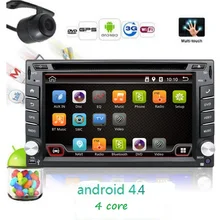 2 Din Pure Android 4.4 Car DVD GPS Navigation Stereo Radio GPS WiFi 3G MP3 CAPACITIVE Multi-Touch Screen+TV+iPod+3D MAP+Camera