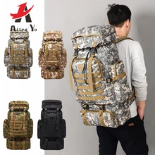 80L Arrmy стиль водонепроницаемый альпинистский походный Военный Тактический Рюкзак Сумка для кемпинга альпинизма Открытый Спорт Molle 3P сумка