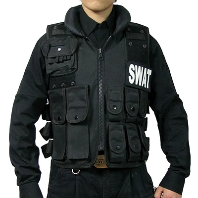 7-Military-POLICE-Law-Enforcement-Vest-Tactical-Vest-SWAT-Combat-vest-CS-equipment-Black-uniform