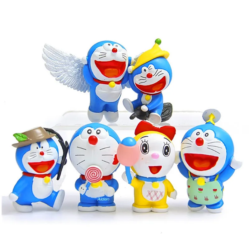 

6Pcs/set Pokonyan Angell Wing Attack Space Bottle Decoration PVC Action Figure Collectible Model Toy OPP 6CM B241