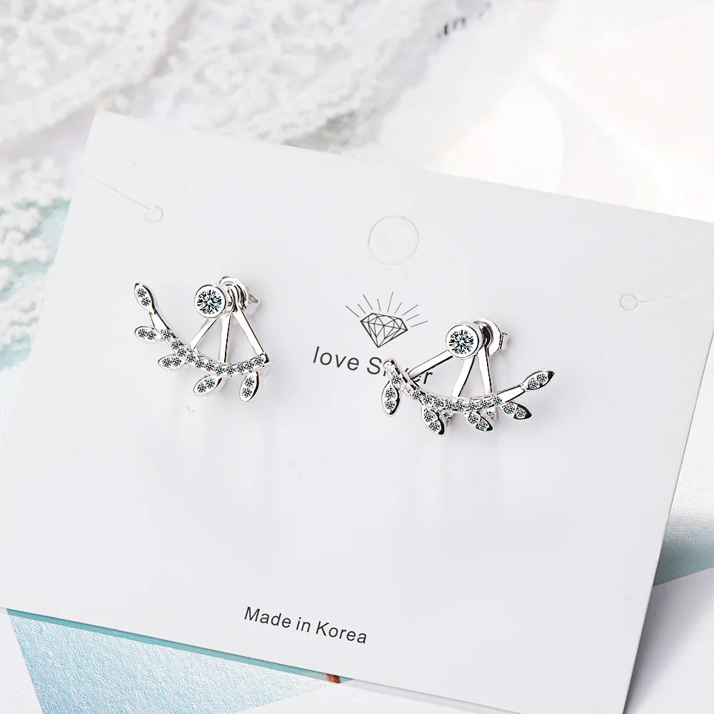women sterling silver plant stud earrings (8)