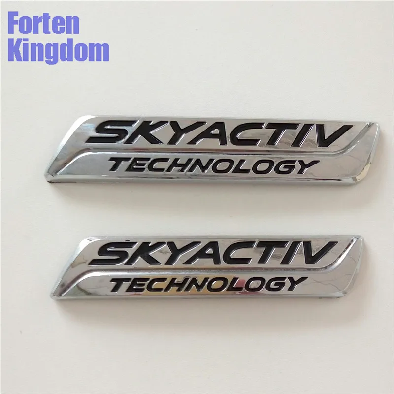 

Forten Kingdom Car ABS Plastic Chrome SKYACTIV TECHNOLOGY Emblem Rear Sticker Nameplate Badge Decal Symbol