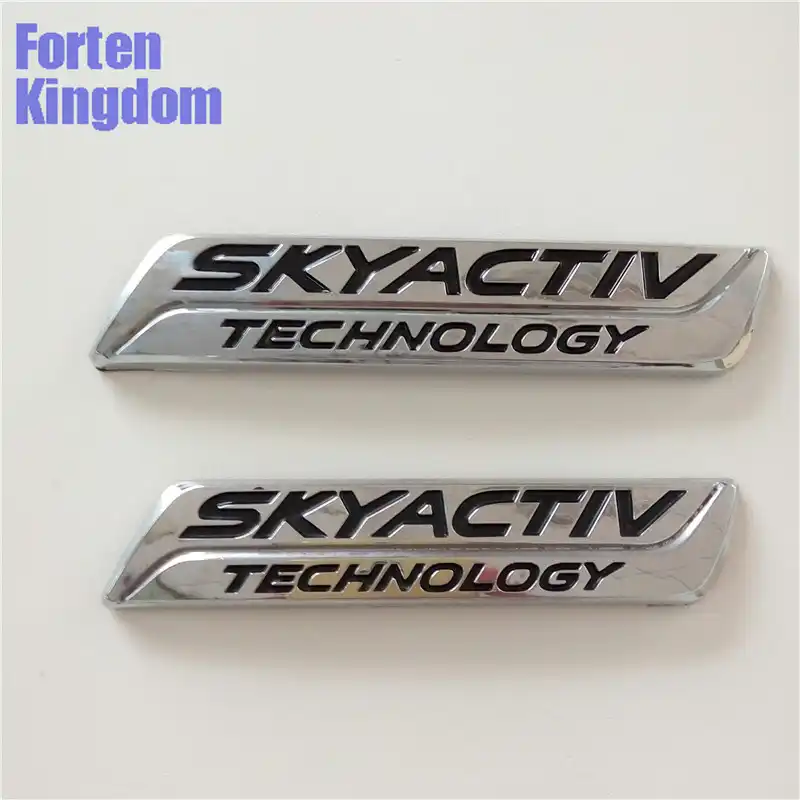 Forten Kingdom Teknologi Abs Plastik Chrome Skyactiv Emblem