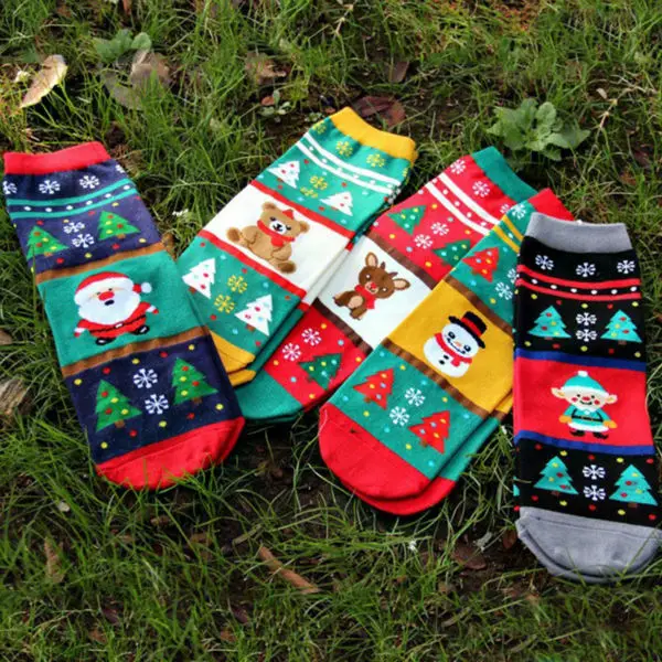 Spring and Autumn Winter Women's Korean  cartoon cotton warm in tube Christmas women's socksn High Quality Woman Socks
