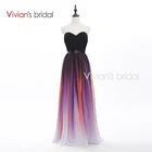 Cheap Vivian's Bridal Elegant Sweetheart A-Line Colorful Long Evening Dresses 2016 New Arrival Formal Chiffon Evening Gown SH01