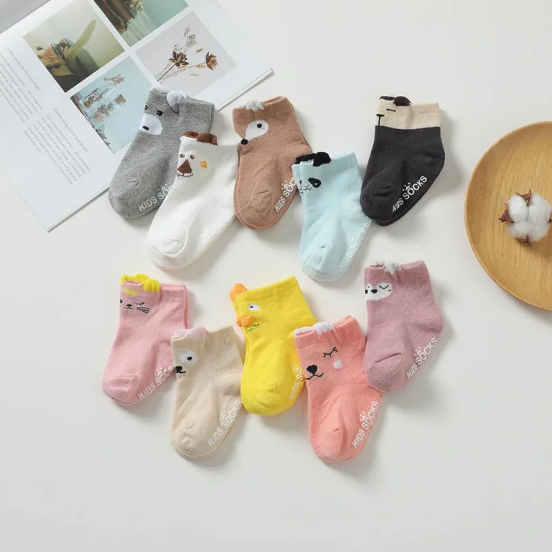 Baby Boys Girls Infant Cotton Cartoon Pattern Socks Warm Anti Slip Floor Socks Leg Warmer