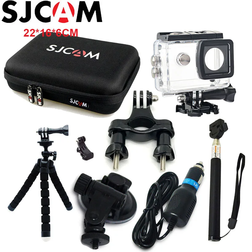 

SJCAM SJ4000 Accessories Set Waterproof Housing Case for SJ4000 WiFi Storage Bag for SJ4000 Air Tripod Monopod for SJCAM SJ4000