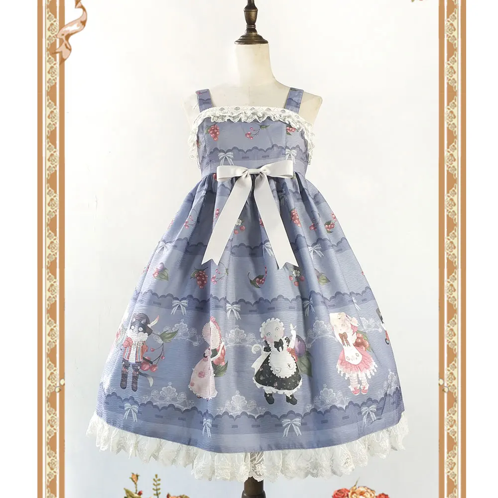 

Berry Cat Series ~ Sweet Lolita Daily Printed JSK Dress by Infanta ~ Pre-order