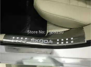 

Auto interior scuff plate door sill plate pedal for Octavia 2015,4pcs/lot,stainless steel,car styling